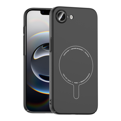 Apple iPhone 16E Case with M-Safe Charging and Camera Protection - Zore Elio Hard PC Cover - Zore