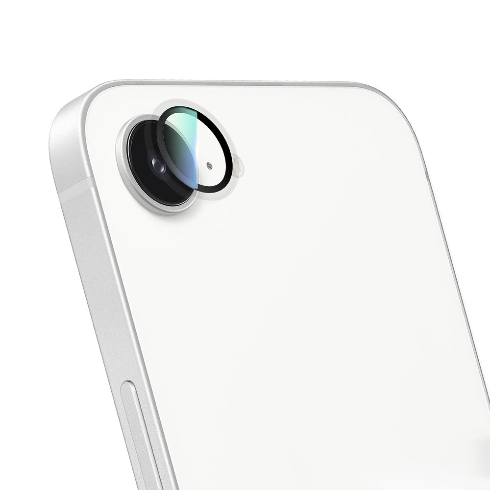Apple iPhone 16E CaseWorld Alloy Serisi Oleofobik Anti Reflective Kamera Lens Koruyucu - Şeffaf