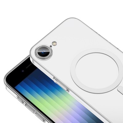 Apple iPhone 16E Kamera Korumalı M-Safe Şarj Özellikli Şeffaf Zore London Sert PC Kapak - 2