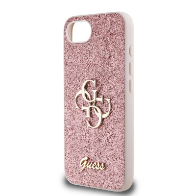 Apple iPhone 16E Kılıf Guess Orjinal Lisanslı 4G Büyük Metal Logolu Glitter Kapak - 7