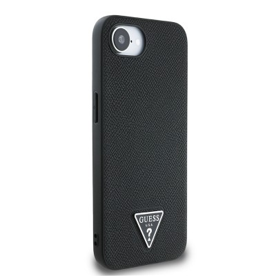 Apple iPhone 16E Kılıf Guess Orjinal Lisanslı M-safe Şarj Özellikli Grained Triangle Kapak - 5