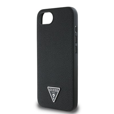 Apple iPhone 16E Kılıf Guess Orjinal Lisanslı M-safe Şarj Özellikli Grained Triangle Kapak - 7