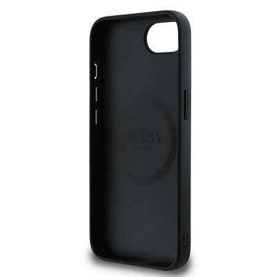 Apple iPhone 16E Kılıf Guess Orjinal Lisanslı M-safe Şarj Özellikli Grained Triangle Kapak - 8