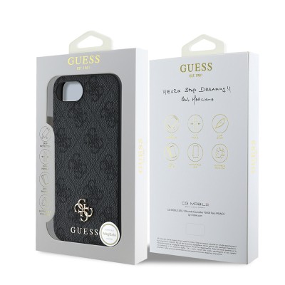 Apple iPhone 16E Kılıf Guess Orjinal Lisanslı M-safe Şarj Özellikli Small 4G Classic Kapak - 17