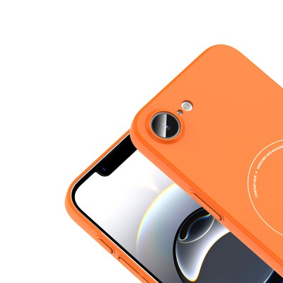Apple iPhone 16E Kılıf M-Safe Şarj Özellikli Kamera Korumalı Zore Elio Sert PC Kapak - 23