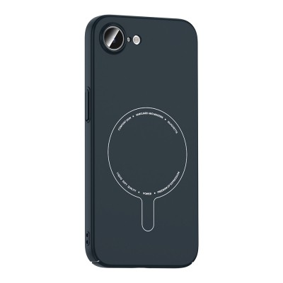 Apple iPhone 16E Kılıf M-Safe Şarj Özellikli Kamera Korumalı Zore Elio Sert PC Kapak - 16