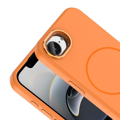 Apple iPhone 16E Kılıf M-Safe Şarj Özellikli Metal Kamera Çerçeveli Zore Edi Silikon Kapak - 8