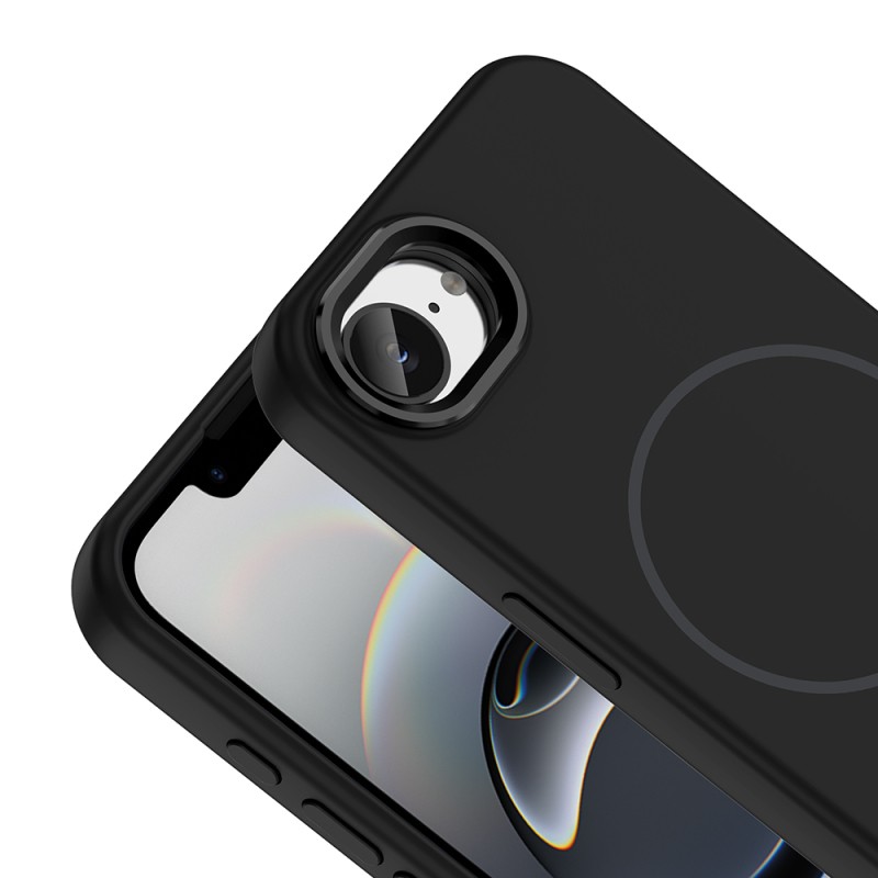 Apple iPhone 16E Kılıf M-Safe Şarj Özellikli Metal Kamera Çerçeveli Zore Edi Silikon Kapak - 14