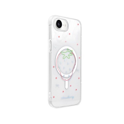 Apple iPhone 16E Kılıf M-Safe Şarj Özellikli Şeffaf Zore Folk Sert Kapak - 9