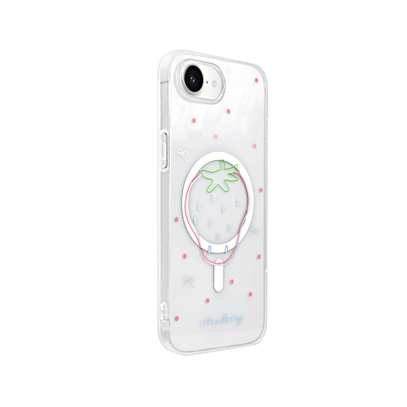 Apple iPhone 16E Kılıf M-Safe Şarj Özellikli Şeffaf Zore Folk Sert Kapak - 9