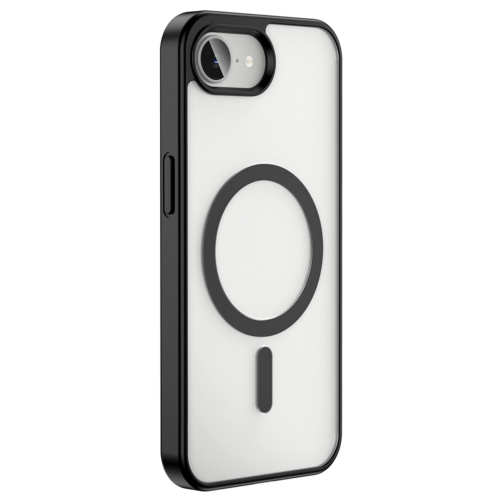 Apple iPhone 16E Kılıf M-safe Wireless Şarj Özellikli Silikon Zore Ege Kapak - Siyah