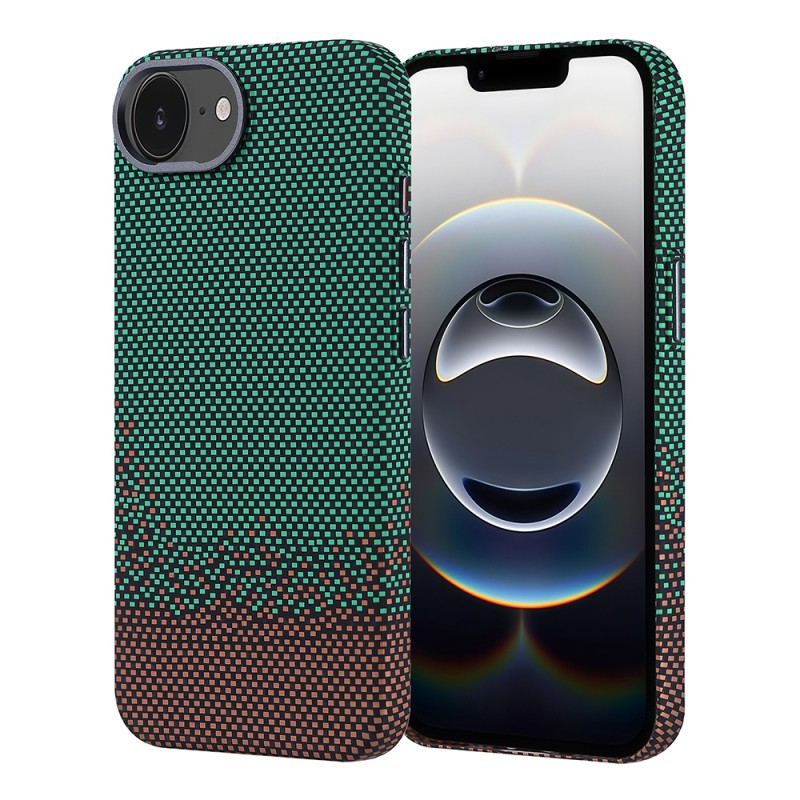 Apple iPhone 16E Magsafe Charging Feature Carbon Fiber Look Zore Nekst Cover - 4