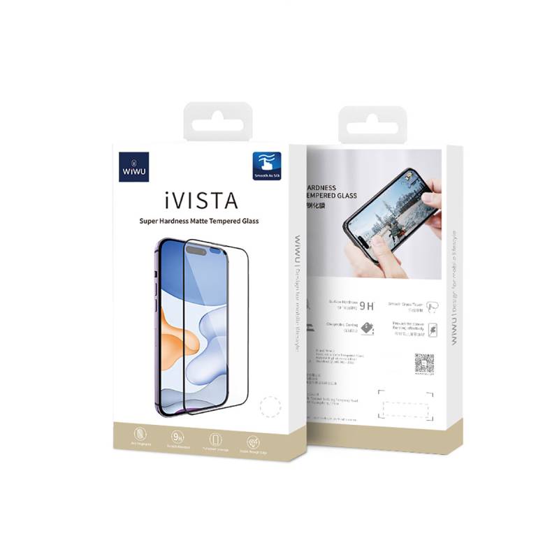 Apple iPhone 16E Wiwu iVista Screen Matte Ultra Strong Tempered Matte Screen Protector - 9