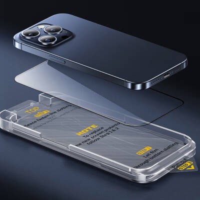 Apple iPhone 16E Wiwu SQ-008 Oleofobik Easy Install Darbeye Karşı Dayanıklı Temperli Cam Ekran Koruyucu + Kolay Uygulama Aparatlı - 8