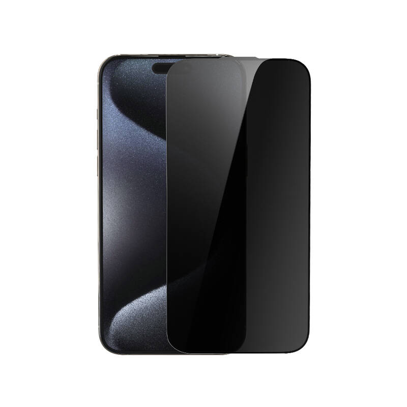 Apple iPhone 16E Wiwu Wi-SQ009 Easy Install iPrivacy 360° Anti-Peep Oleofobik Temperli Cam Ekran Koruyucu + Kolay Uygulama Aparatlı - 2