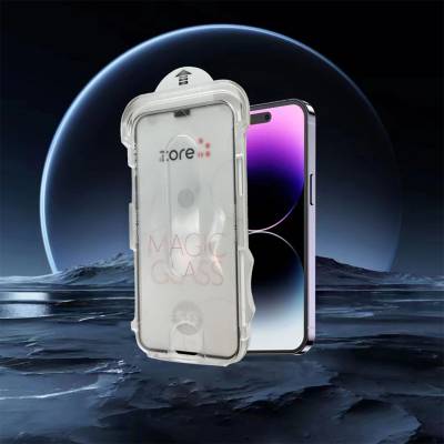 Apple iPhone 16E Zore Kolay Uygulama Aparatlı 5D Magic Glass Cam Ekran Koruyucu - 6