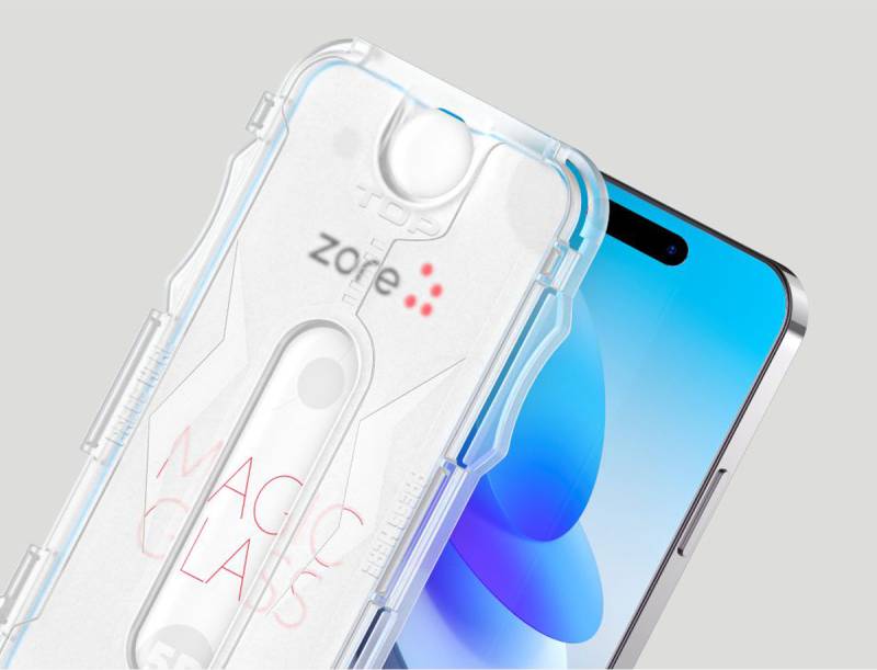 Apple iPhone 16E Zore Kolay Uygulama Aparatlı 5D Magic Glass Cam Ekran Koruyucu - 4