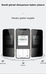 Apple iPhone 16E Zore Kor Privacy Glass Screen Protector - 6