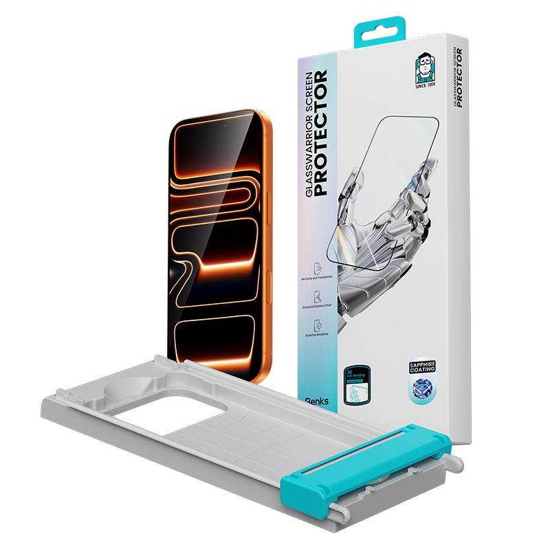 Apple iPhone 17 Air Benks Glass Warrior 2.0 EZFita Safir Cam Ekran Koruyucu + Kolay Uygulama Aparatı - 15