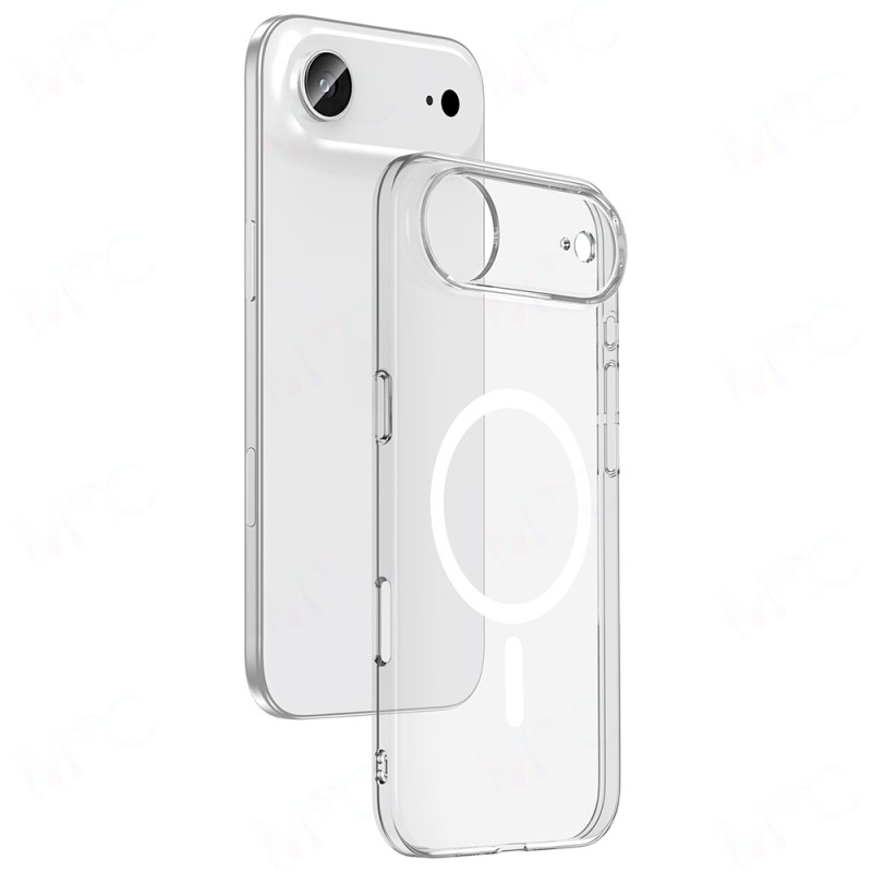 Apple iPhone 17 Air Camera Protected M-Safe Charging Feature Transparent Zore London Hard PC Case - 1