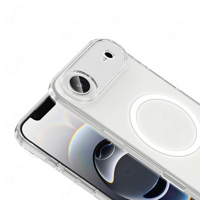 Apple iPhone 17 Air Camera Protected M-Safe Charging Feature Transparent Zore London Hard PC Case - 4