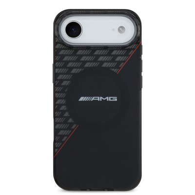 Apple iPhone 17 Air Case AMG Original Licensed M-Safe Charging Feature Dual Layer Red Cross Striped Cover - 3