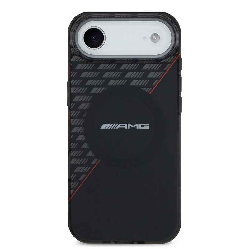 Apple iPhone 17 Air Case AMG Original Licensed M-Safe Charging Feature Dual Layer Red Cross Striped Cover - 3