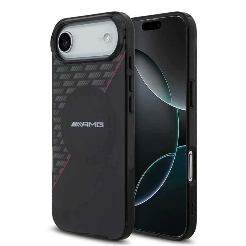 Apple iPhone 17 Air Case AMG Original Licensed M-Safe Charging Feature Dual Layer Red Cross Striped Cover - 2