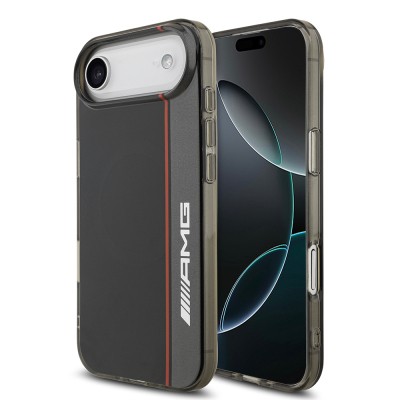 Apple iPhone 17 Air Case AMG Original Licensed M-Safe Charging Feature IML Print Logo Double Layer Bow Lines Cover - 2