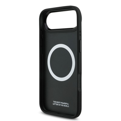Apple iPhone 17 Air Case BMW Original Licensed M-Safe Charging Feature M Logo Three Stripe Perforated Leather Cover - 9