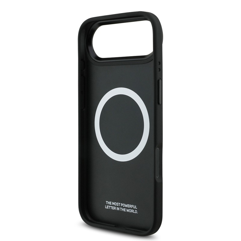Apple iPhone 17 Air Case BMW Original Licensed M-Safe Charging Feature M Logo Three Stripe Perforated Leather Cover - 9