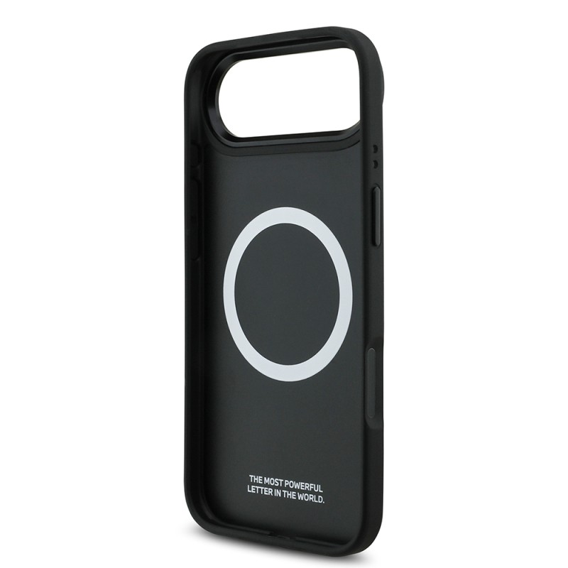 Apple iPhone 17 Air Case BMW Original Licensed M-Safe Charging Feature Metal BMW and M Logo PU Carbon Design Cover - 8
