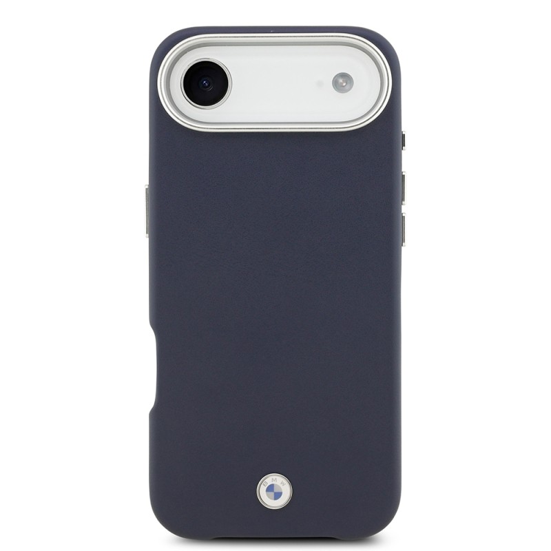 Apple iPhone 17 Air Case BMW Original Licensed M-Safe Charging Feature Metal Logo Full Cover Leather Cover - 5