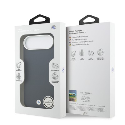 Apple iPhone 17 Air Case BMW Original Licensed M-Safe Charging Feature Metal Logo Full Cover Leather Cover - 10