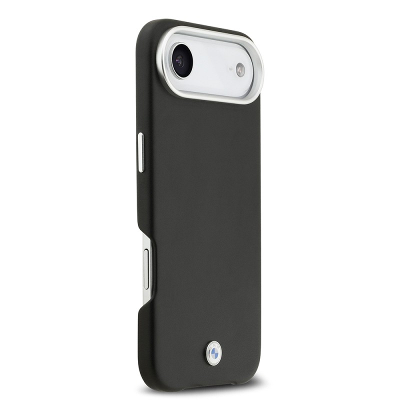 Apple iPhone 17 Air Case BMW Original Licensed M-Safe Charging Feature Metal Logo Full Cover Leather Cover - 13