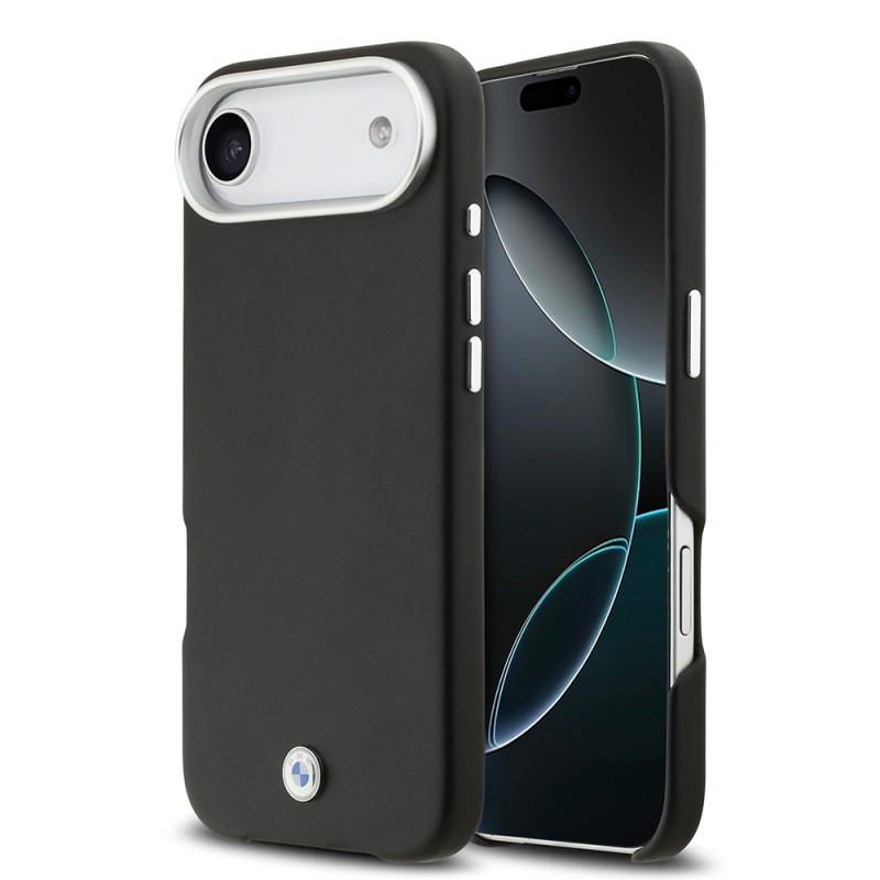 Apple iPhone 17 Air Case BMW Original Licensed M-Safe Charging Feature Metal Logo Full Cover Leather Cover - 3