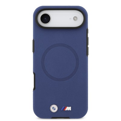 Apple iPhone 17 Air Case BMW Original Licensed M-Safe Charging Feature Metal Logo Perforated M Design Leather Cover - 8