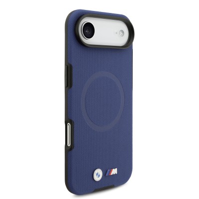 Apple iPhone 17 Air Case BMW Original Licensed M-Safe Charging Feature Metal Logo Perforated M Design Leather Cover - 9