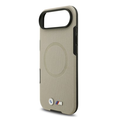 Apple iPhone 17 Air Case BMW Original Licensed M-Safe Charging Feature Metal Logo Perforated M Design Leather Cover - 17