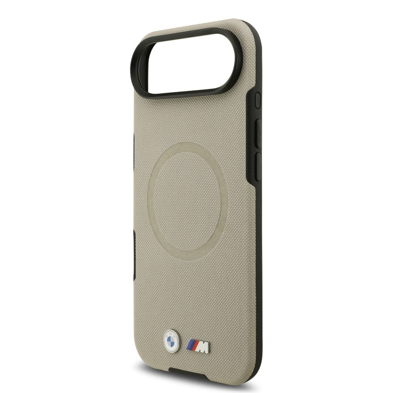 Apple iPhone 17 Air Case BMW Original Licensed M-Safe Charging Feature Metal Logo Perforated M Design Leather Cover - 17