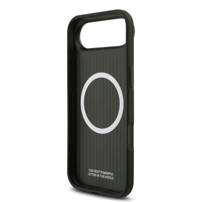 Apple iPhone 17 Air Case BMW Original Licensed M-Safe Charging Feature Metal Logo Perforated M Design Leather Cover - 24