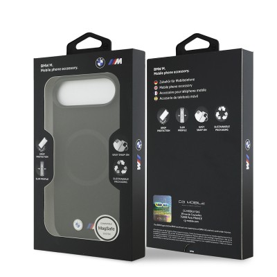 Apple iPhone 17 Air Case BMW Original Licensed M-Safe Charging Feature Metal Logo Perforated M Design Leather Cover - 38