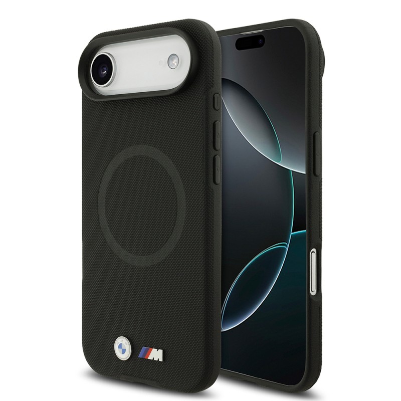 Apple iPhone 17 Air Case BMW Original Licensed M-Safe Charging Feature Metal Logo Perforated M Design Leather Cover - 4