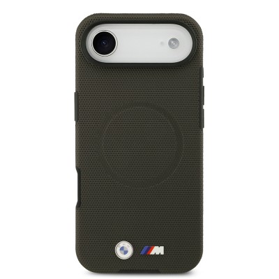 Apple iPhone 17 Air Case BMW Original Licensed M-Safe Charging Feature Metal Logo Perforated M Design Leather Cover - 26
