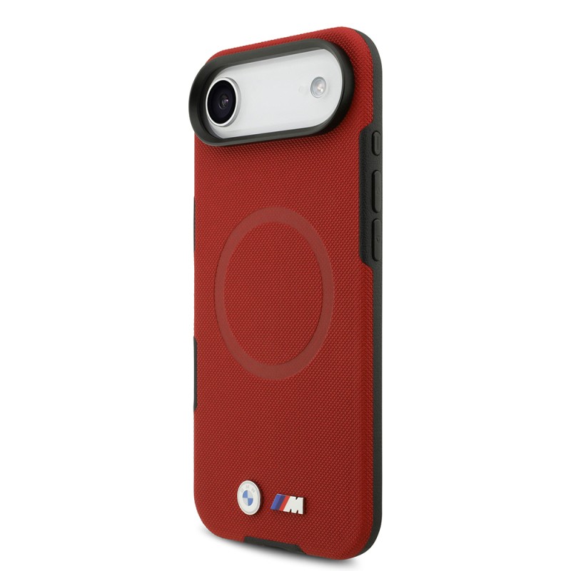 Apple iPhone 17 Air Case BMW Original Licensed M-Safe Charging Feature Metal Logo Perforated M Design Leather Cover - 31