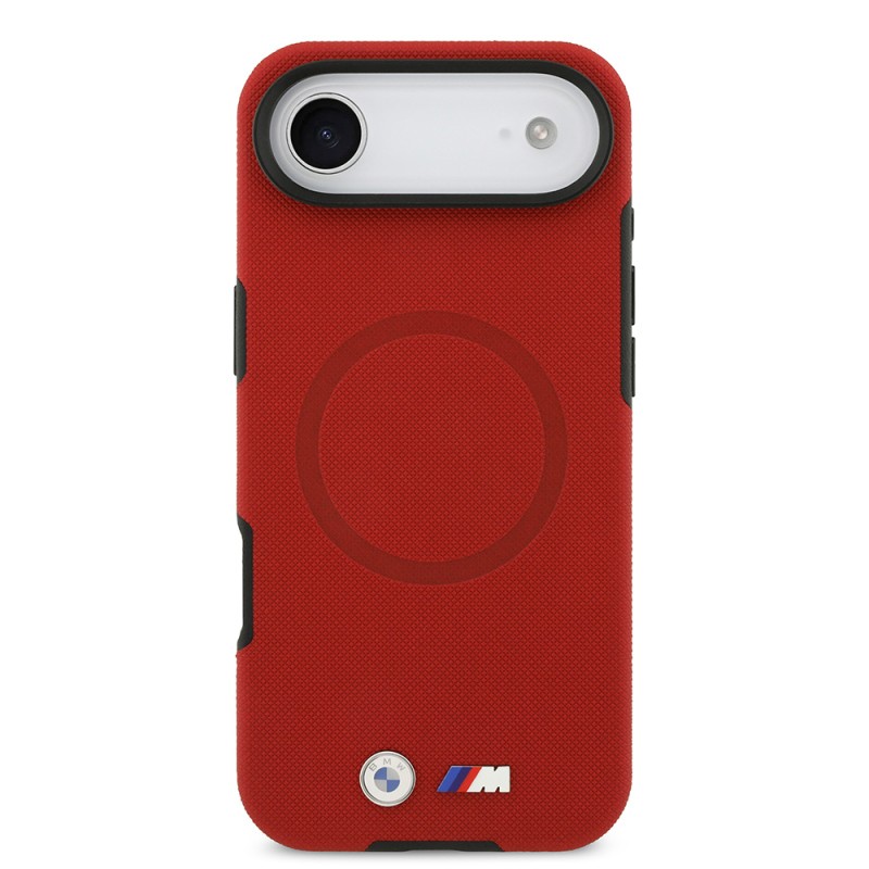 Apple iPhone 17 Air Case BMW Original Licensed M-Safe Charging Feature Metal Logo Perforated M Design Leather Cover - 32
