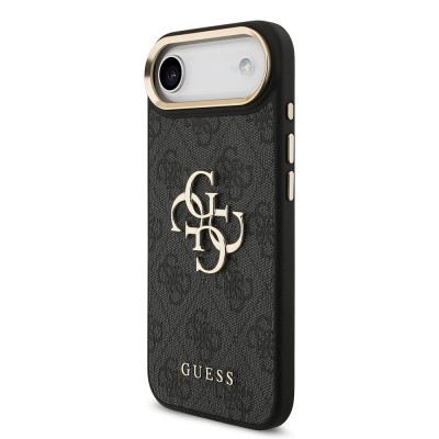 Apple iPhone 17 Air Case Guess Original Licensed 4G Large Metal Logo Thick Strap Cover - 5