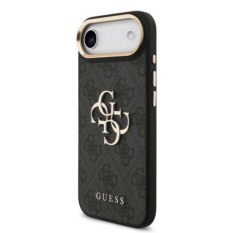Apple iPhone 17 Air Case Guess Original Licensed 4G Large Metal Logo Thick Strap Cover - 5