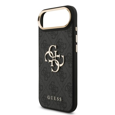 Apple iPhone 17 Air Case Guess Original Licensed 4G Large Metal Logo Thick Strap Cover - 9