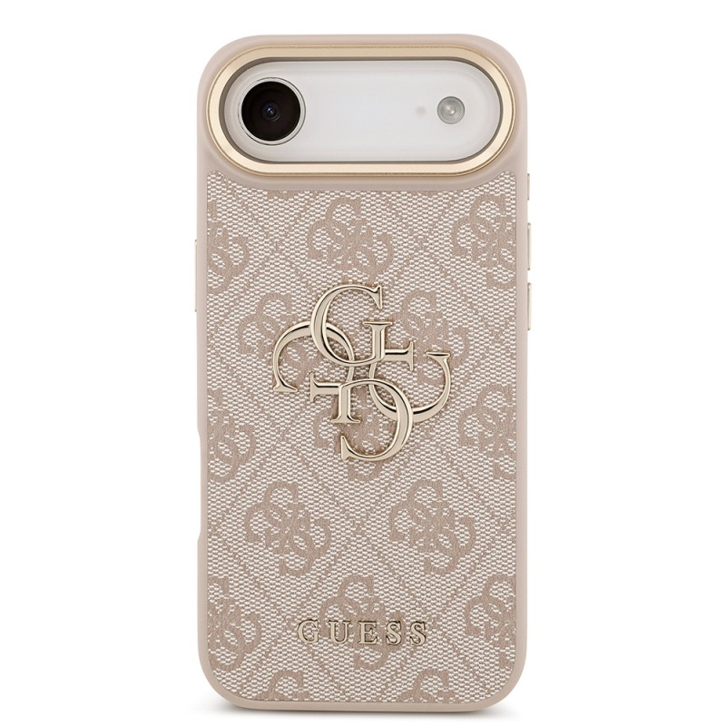 Apple iPhone 17 Air Case Guess Original Licensed 4G Large Metal Logo Thick Strap Cover - 12